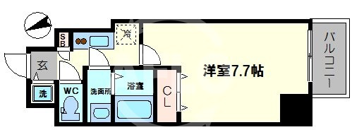 S-RESIDENCE緑橋駅前の間取り|S-RESIDENCE緑橋駅前　間取り