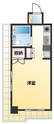 【間取り】 | ガーデンヒルズ横浜 | 一人暮らしに最適なワンルーム！