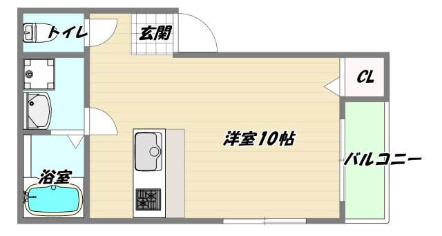 大阪市淀川区木川東２丁目の賃貸マンションの間取り