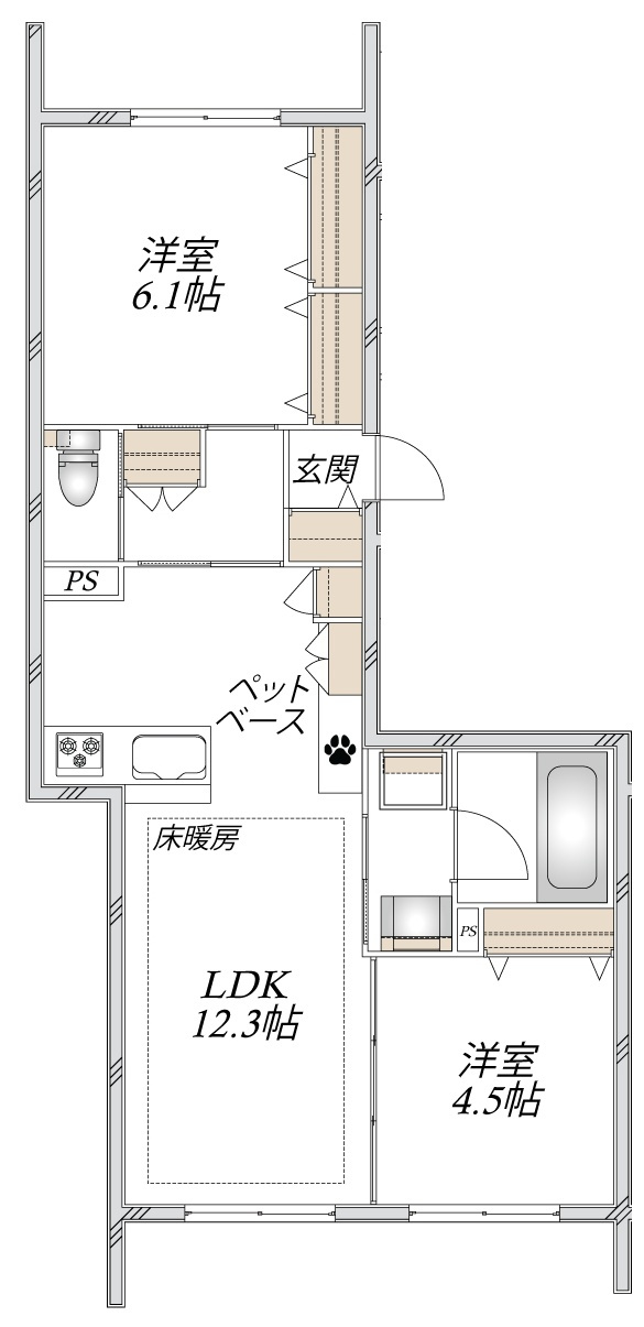 Ｌａ  Ｍａｉｓｏｎ  Ｍａｔｅ壱番館の間取り