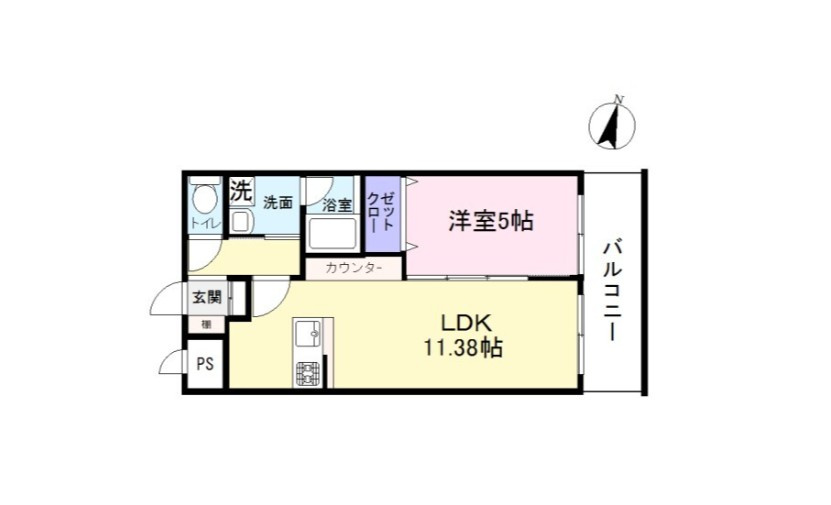 DAICHI B.L.D 20MARUYMA仲介手数料（賃料の1.10ヵ月）の50％OFF対象物件！の間取り