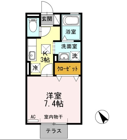 エスポワール栄Ⅱの間取り