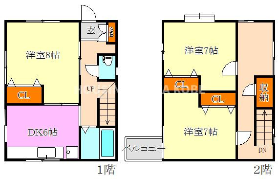 青葉町１丁目貸家の間取り
