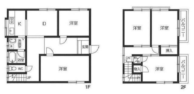 坂戸市善能寺　中古の間取り