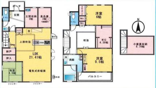 坂戸市善能寺　中古売戸建の間取り