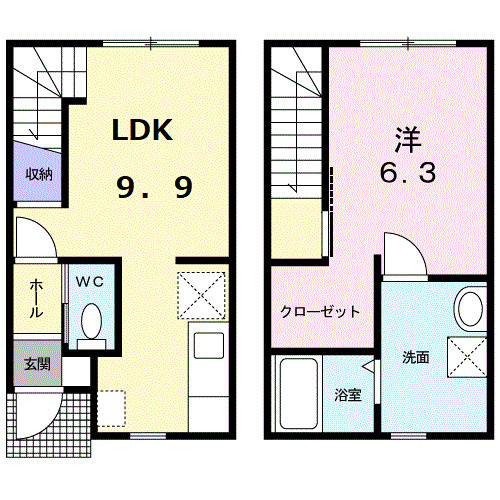 花りんとうⅡ　Ｂの間取り
