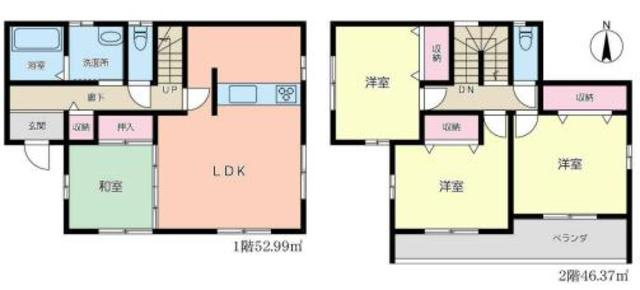 川越市的場　中古の間取り