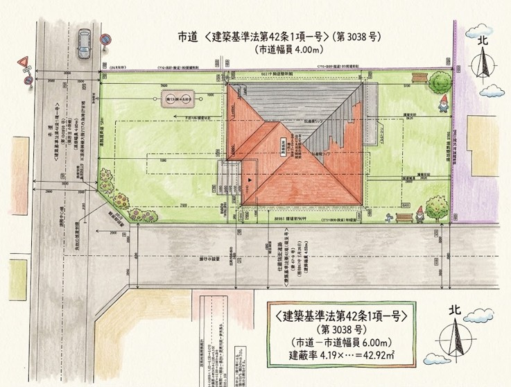 【いわき市金山町第1／全1棟1号棟】　プライベートに配慮した4LDK☆の区画図|区画図です。