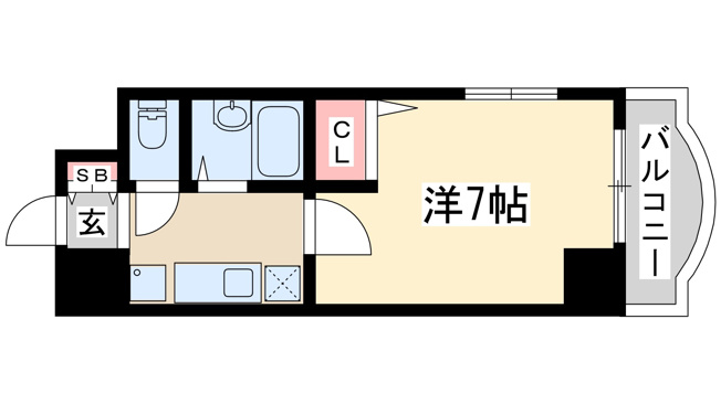 【間取り】 | ローズコーポ西中島
