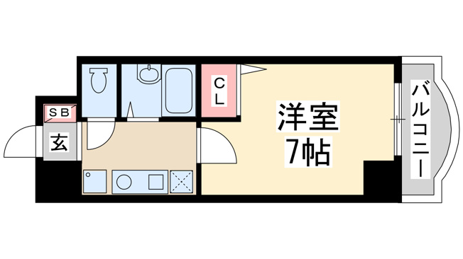 【間取り】 | ローズコーポ西中島