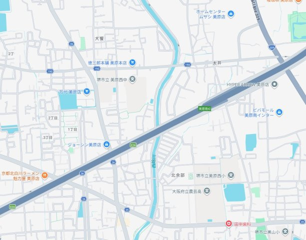 堺市美原区北余部　第1期　新築一戸建ての地図