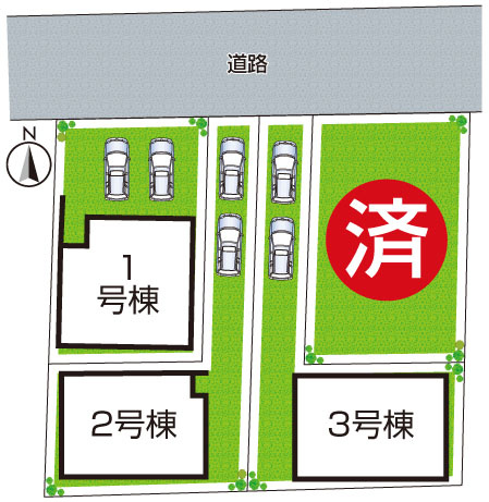 ◆堺市美原区北余部　第1期　新築一戸建ての区画図|全4区画