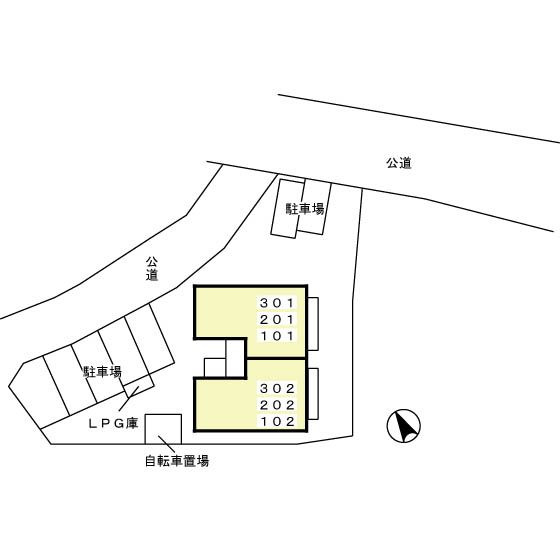 カーサ萌夢　　　刈谷市近郊の賃貸はクラスホーム刈谷店の区画図