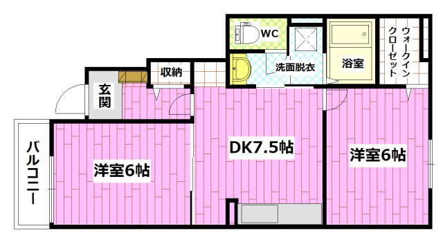 広島市安佐南区山本９丁目のアパートの間取り