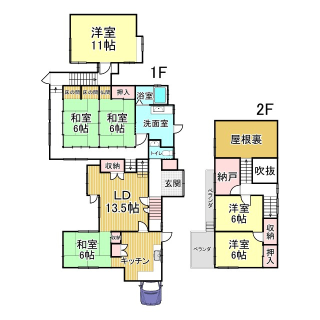 上賀茂本山　中古戸建の間取り