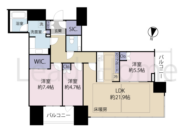【間取り】 | 赤坂タワーレジデンストップオブザヒル