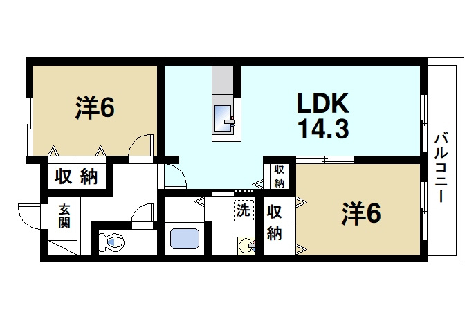 メゾン・ド・芝辻の間取り|ファミリー向けの間取りです
