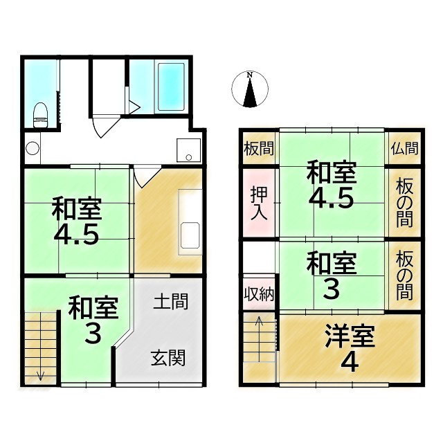 上京区挽木町 中古テラスの間取り