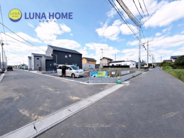 笠間市旭町第13　新築戸建　5号棟の前面道路含む現地写真|「頭金０円」でご購入も可能です♪無理のない返済シミュレーションをご提案いたします！
