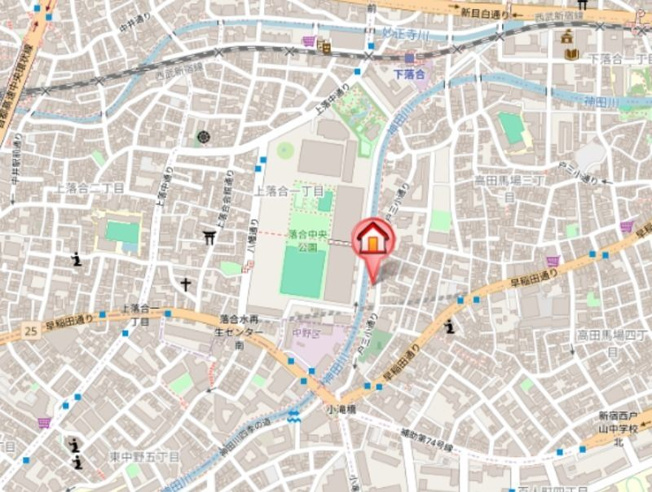 【地図】シーズンフラッツ高田馬場リバーサイドサウス