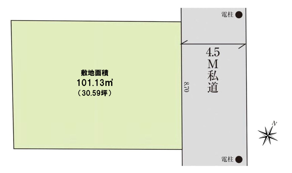 練馬区大泉学園町8丁目　自然豊かな住環境　限定1棟の区画図