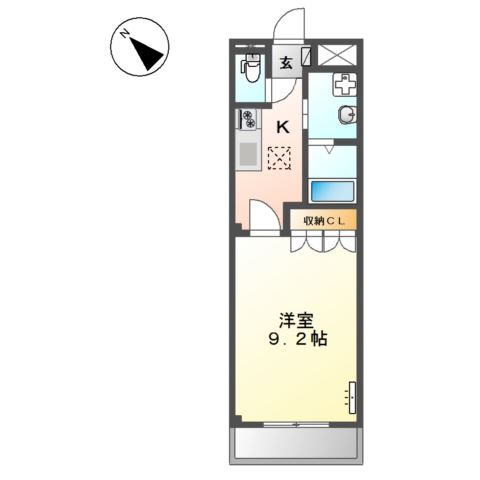 サンパレス日進　　　刈谷市近郊の賃貸はクラスホーム刈谷店の間取り