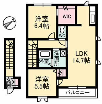 【間取り】 | グランドメゾン水呑　Ａ棟