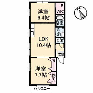 【間取り】 | ハピネスうかい