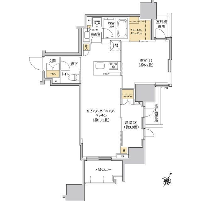 グレーシアフィット三軒茶屋の間取り