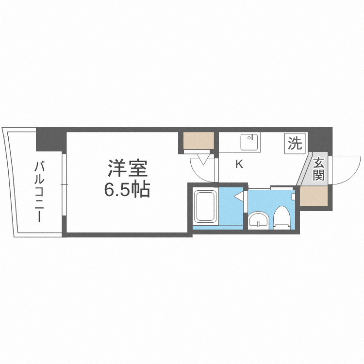 大阪市福島区吉野５丁目の賃貸マンションの間取り