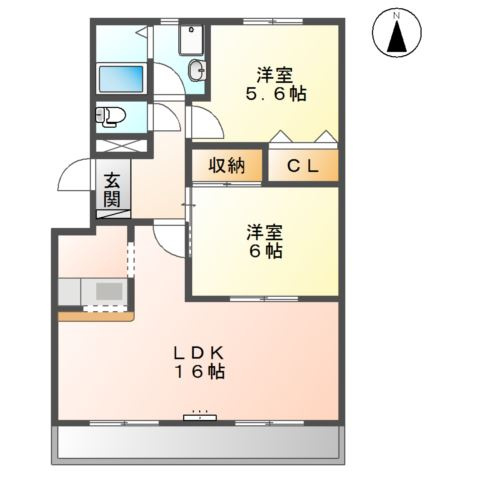 サンタプレイスⅡ　　　刈谷市近郊の賃貸はクラスホーム刈谷店の間取り