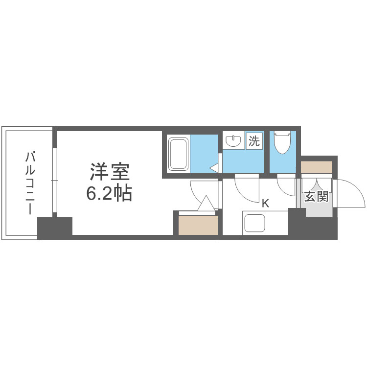大阪市福島区鷺洲３丁目の賃貸マンションの間取り
