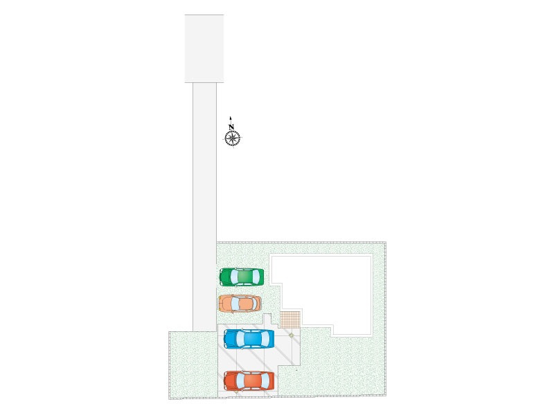 【田部井町2丁目16区画　10号棟　配置図】