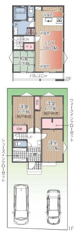 武蔵野市境南町1丁目 中央線 武蔵境駅 新築戸建の間取り