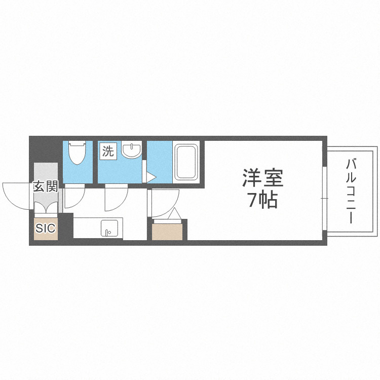大阪市淀川区西三国４丁目の賃貸マンションの間取り