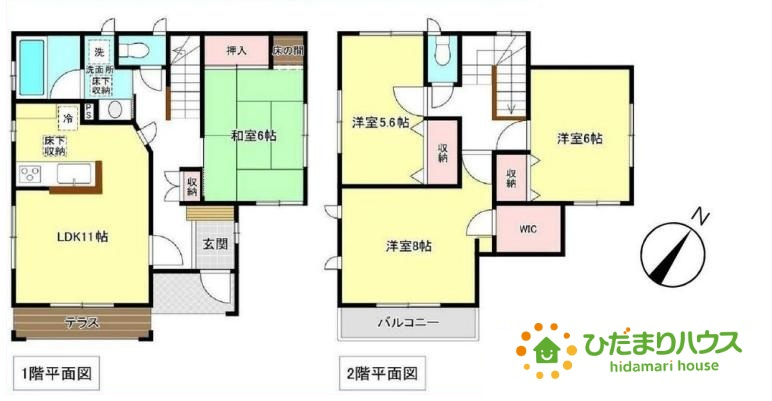 上尾市西宮下3丁目　中古戸建の間取り