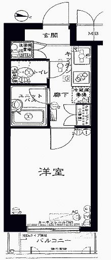 ルーブル都立大学Ⅱの間取り