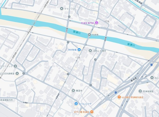 草津市矢倉　第3期　新築一戸建ての地図