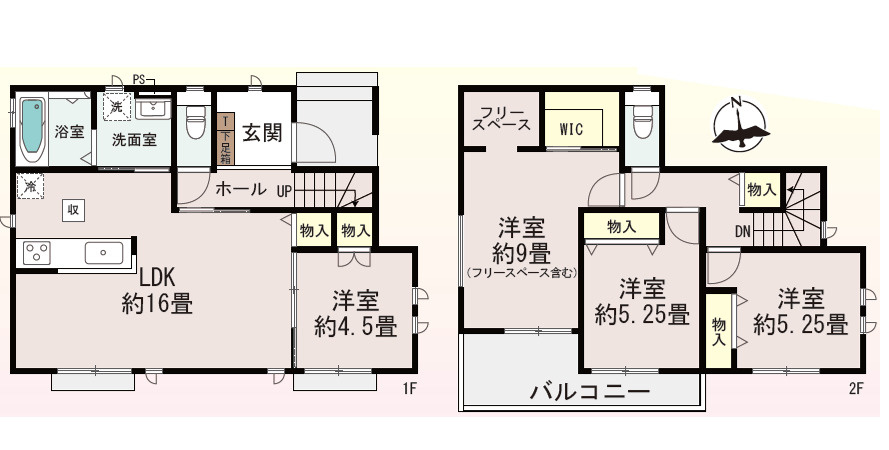 玉村町上新田（全1棟）A号棟の間取り