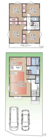 武蔵野市境南町1丁目 中央線 武蔵境駅 新築戸建の間取り