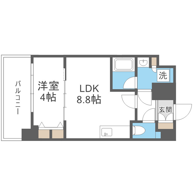 大阪市淀川区加島１丁目の賃貸マンションの間取り