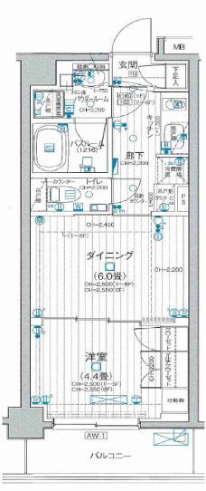 パレステージ武蔵小金井Ⅱの間取り