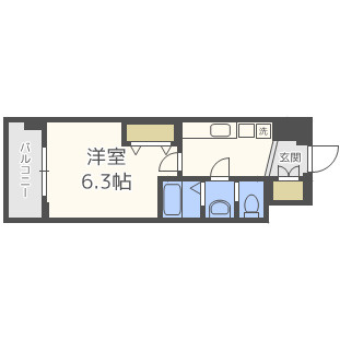 大阪市城東区東中浜２丁目の賃貸マンションの間取り