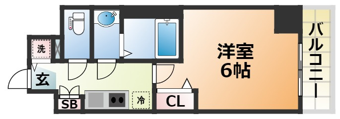 プレサンス三宮エレガンシアの間取り