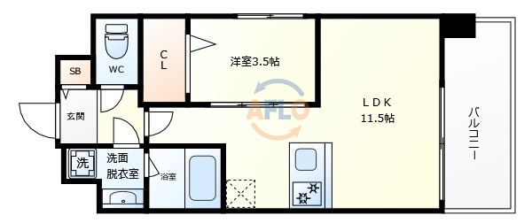 Alivis浪速東SoL TERRACEの間取り|Alivis浪速東SoL TERRACE　間取り