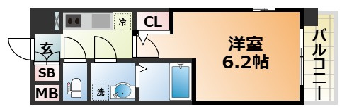 エスリード神戸兵庫駅アクアヴィラの間取り