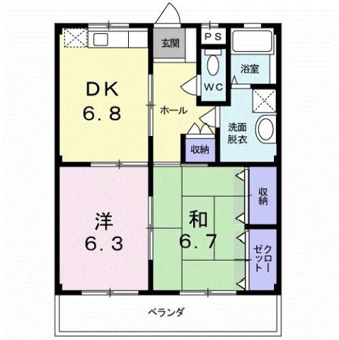 【間取り】 | エステートＳＵＧＩ　Ⅰ