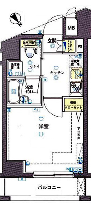 ワイズ ル・リオン新宿中井の間取り