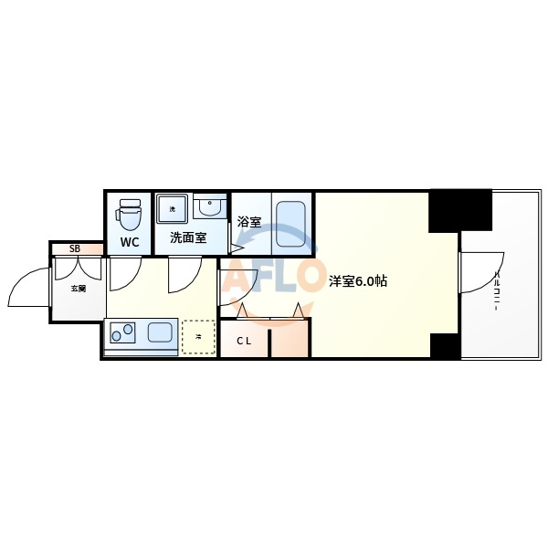 S-RESIDENCE松屋町asence　中央小学校区の間取り|S-RESIDENCE松屋町asence 　間取り
