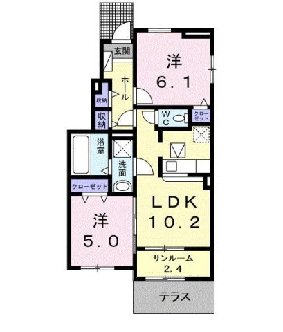 グレイシャス髙尾Ⅲの間取り